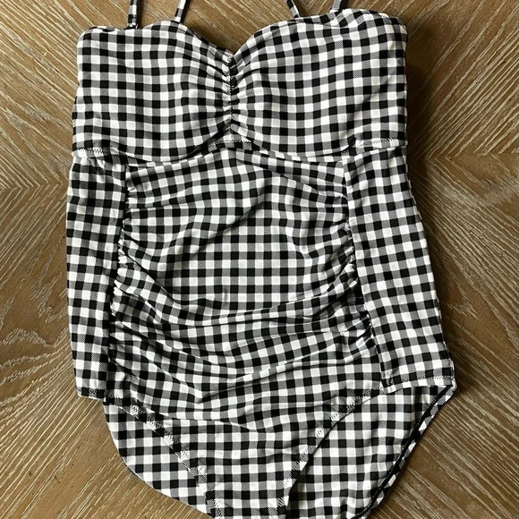 Motherhood “Bounce Back” PostPartum Compression Nursing Gingham Swimsuit Large - Picture 7 of 12